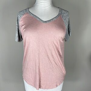 So Color Block baseball tee